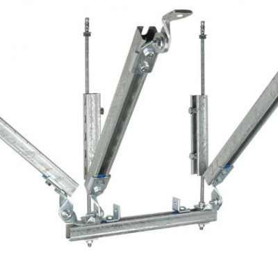 供应电缆桥架侧纵向双向抗震支吊架 成品支架