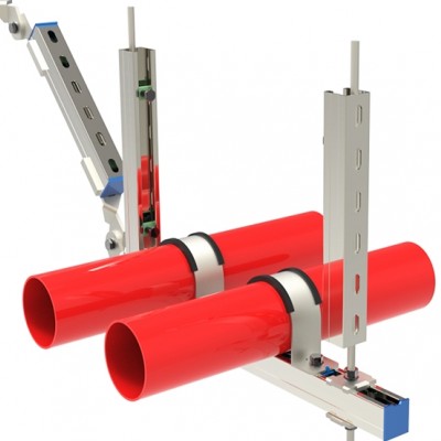 水管抗震支架 消防管道侧纵双向 成品抗震支吊架